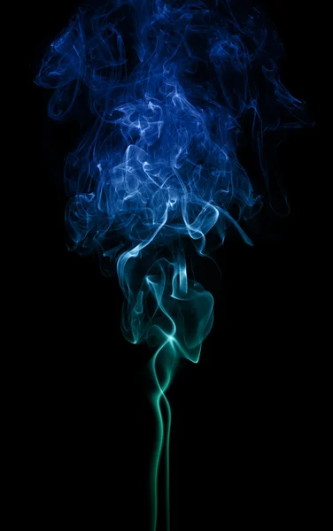 Színes füst, fekete — Stock Fotó
