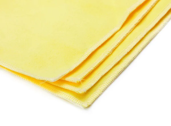 Yellow microfiber duster — Stock Photo, Image