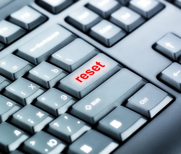 Клавиатура с кнопкой RESET — стоковое фото
