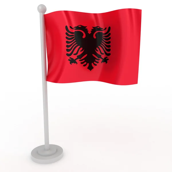 Flagga Albanien — Stockfoto