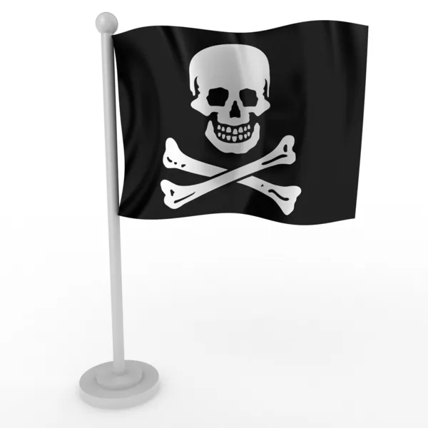 国旗的海盗 — 图库照片