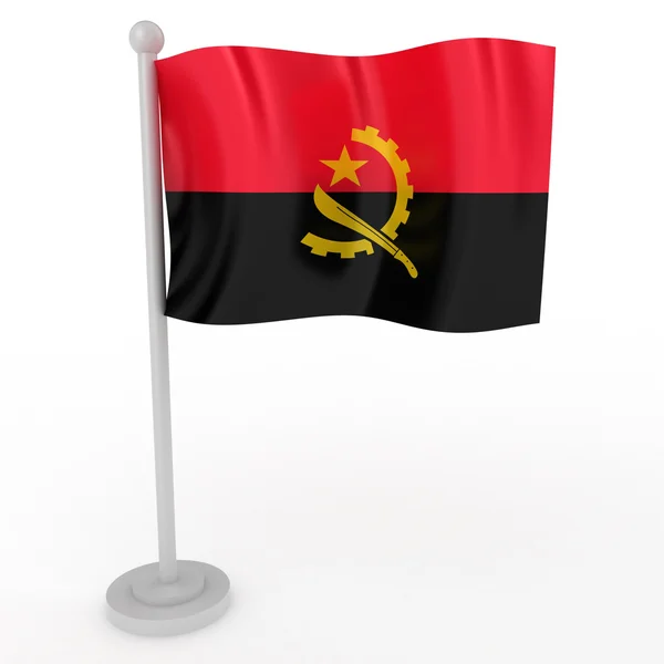 安哥拉的旗子 — 图库照片