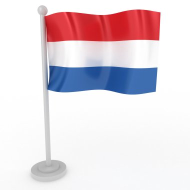 Illustration of a flag of Netherlands on a white background clipart