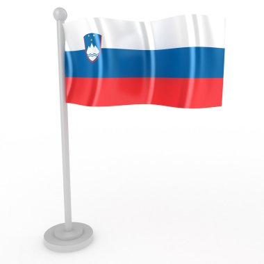 Slovenya bayrağı üzerinde beyaz bir arka plan resmi