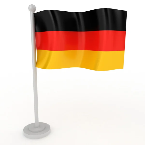 Abbildung Einer Deutschlandfahne Auf Weißem Hintergrund — Stockfoto