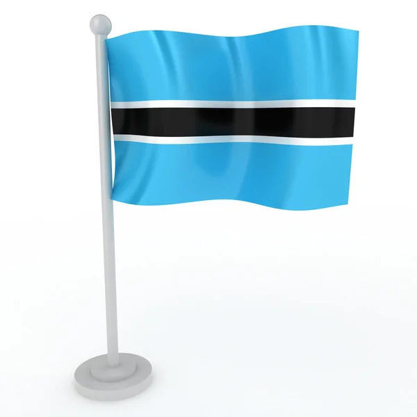 Illustration Flag Botswana White Background — Stock Photo, Image