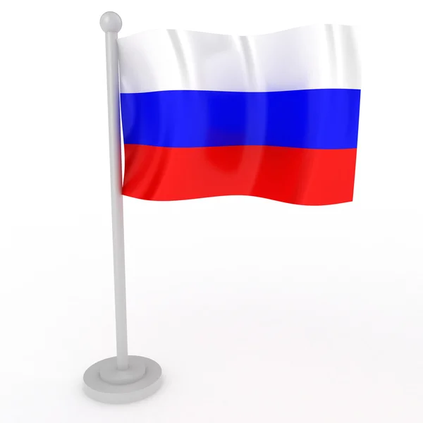 Illustration Flagga Ryssland Vit Bakgrund — Stockfoto