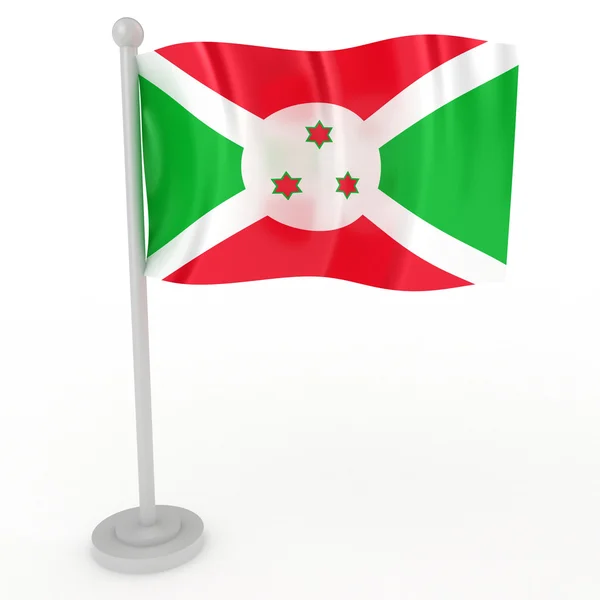 布隆迪的旗子 — 图库照片