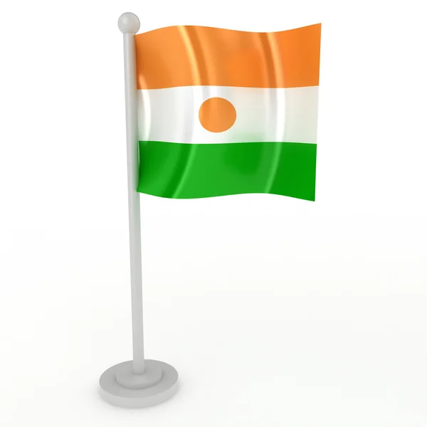 stock image Illustration of a flag of Niger on a white background