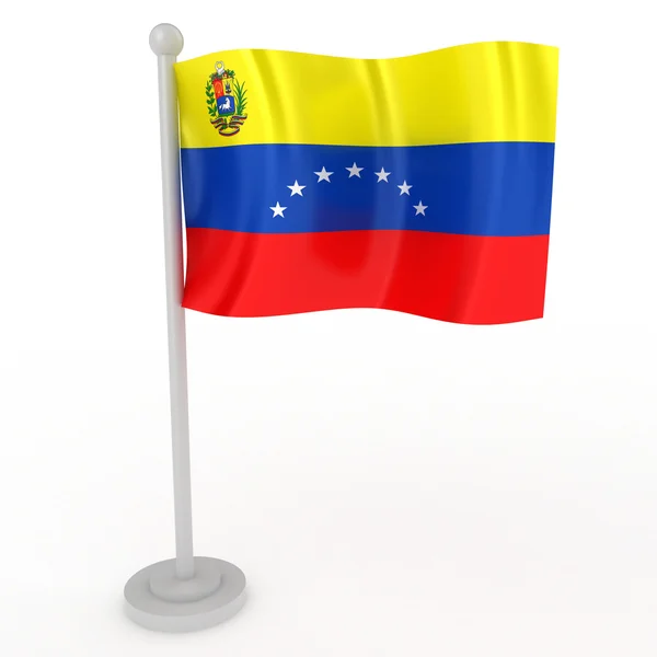 Illustration Flagga Venezuela Vit Bakgrund — Stockfoto
