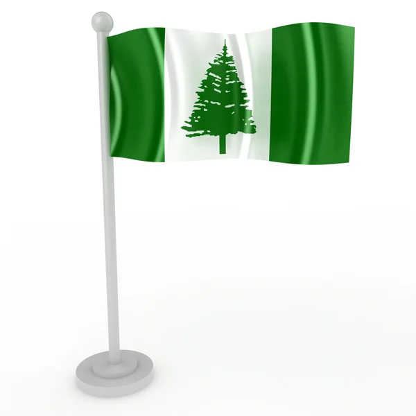 Ilustracja Flagi Norfolk Białym Tle — Zdjęcie stockowe