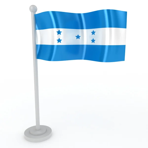 Abbildung Einer Fahne Der Honduras Auf Weißem Hintergrund — Stockfoto