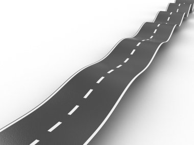 Illustration of grey road on a white background clipart