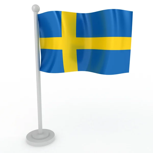 Illustration Flag Sweden White Background — Stock Photo, Image