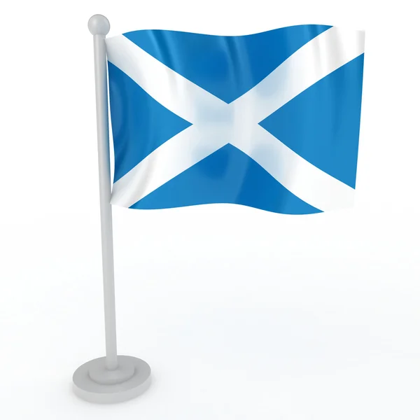 Illustration Flagga Skottland Vit Bakgrund — Stockfoto