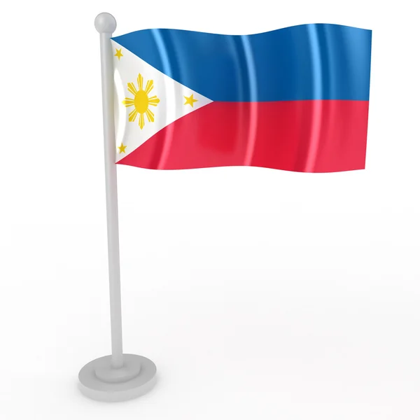 Illustration Flag Philippines White Background — Stock Photo, Image