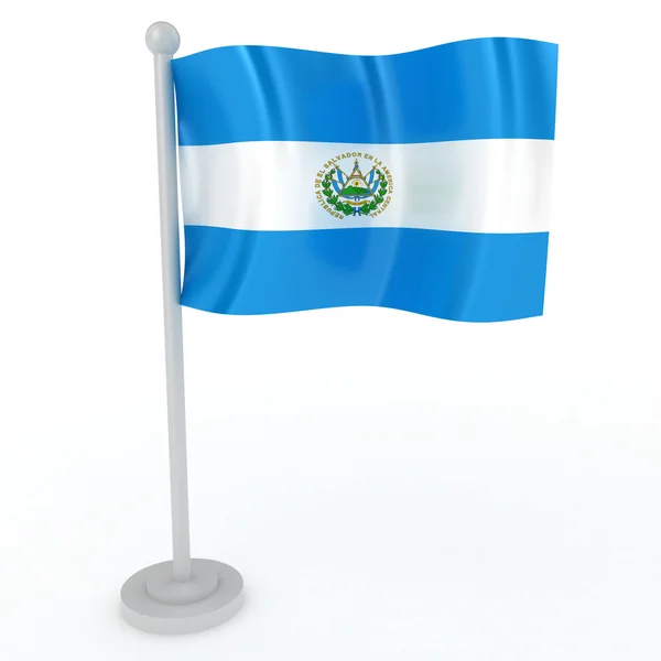 Иллюстрация Флага Сальвадора Белом Фоне — стоковое фото
