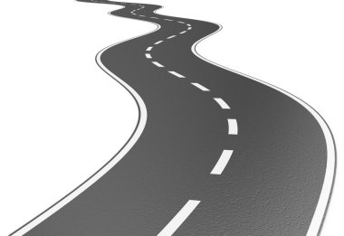 Illustration of grey road on a white background clipart