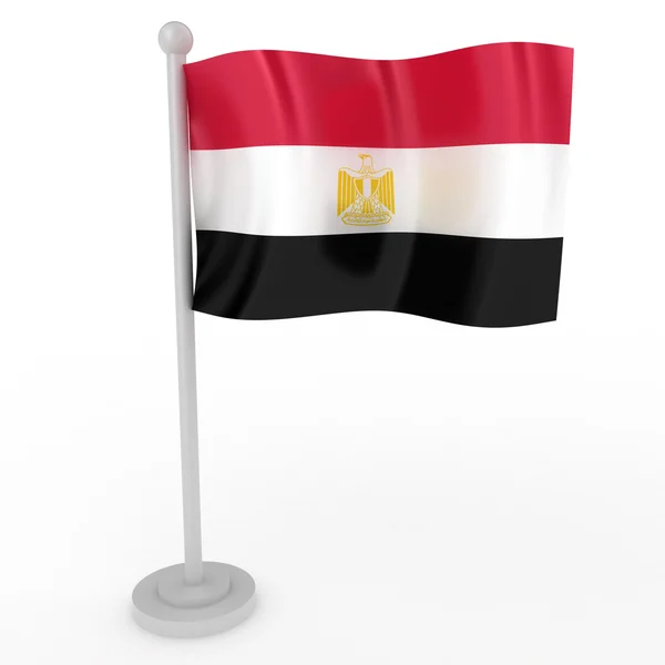 Εικονογράφηση Μιας Σημαίας Της Αιγύπτου Λευκό Φόντο — Φωτογραφία Αρχείου