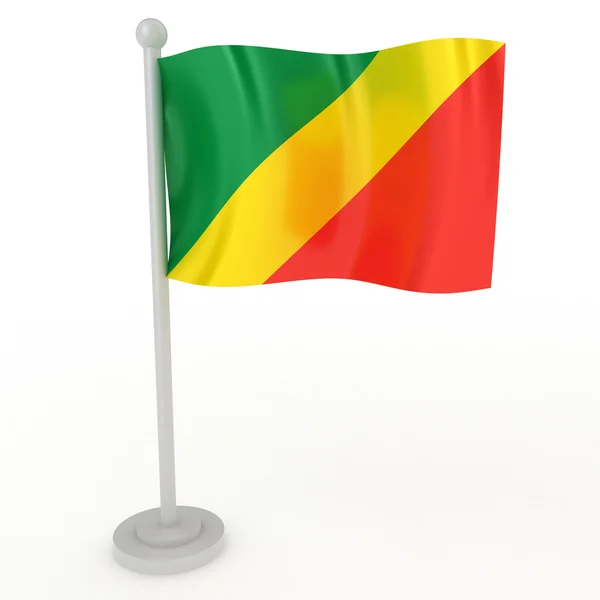 Kongo Cumhuriyeti bayrağı — Stok fotoğraf
