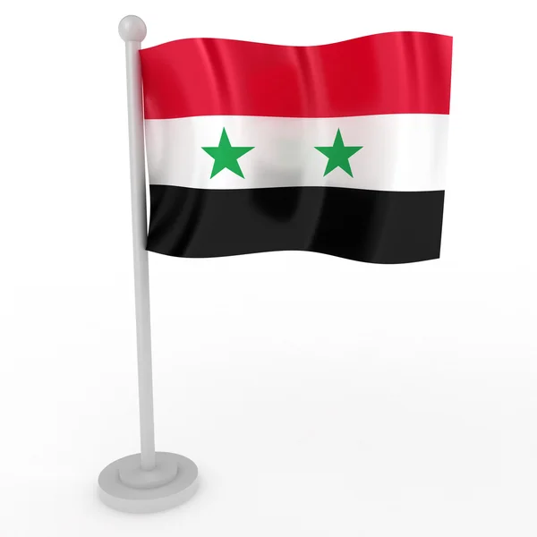 Flaggan av Syrien Stockbild