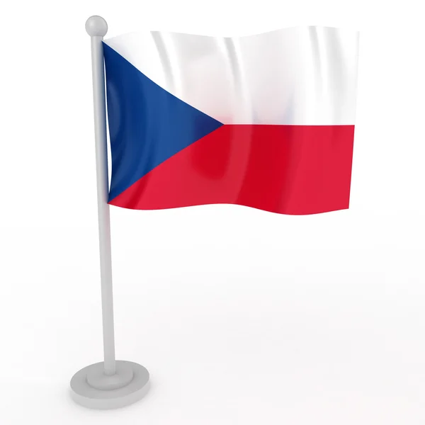 체흐 공화국의 깃발 로열티 프리 스톡 사진