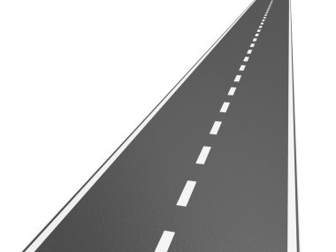 Illustration of grey road on a white background clipart