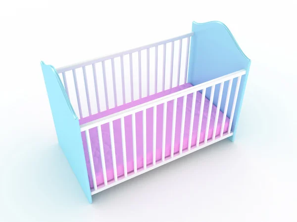 明るい背景に子供のためのベッドの図 — ストック写真