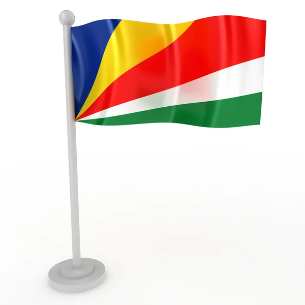 塞舌尔的旗帜 — 图库照片