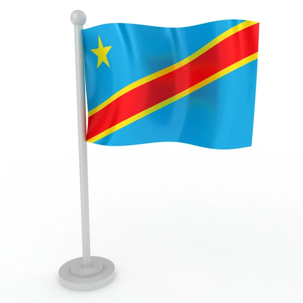 काँगो लोकशाही प्रजासत्ताक ध्वज — स्टॉक फोटो, इमेज