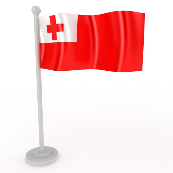 Illustration Flagga Tonga Vit Bakgrund — Stockfoto