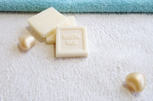Rostlinné základní mýdlo pro koupele a lázeňské léčby — Stock fotografie