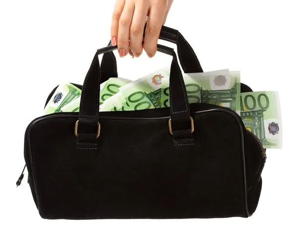 stock image Bag of euro money.