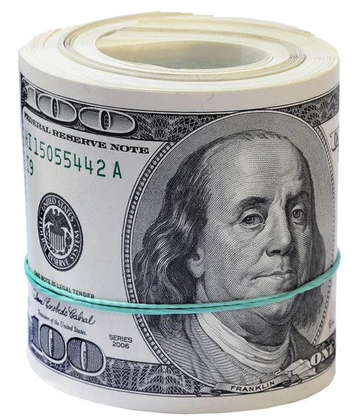 Roll of dollar money. — Stock Photo, Image