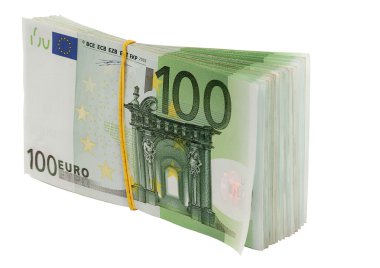 para euro yığını.