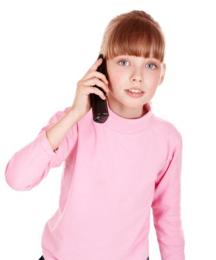 Telefonla konuşurken çocuk.