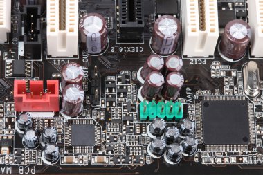 Close-up mother board. clipart