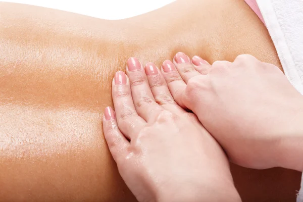 Massage av ryggen. spa resort. — Stockfoto