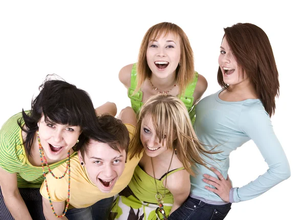 Grupo feliz de jovens — Fotografia de Stock