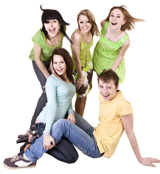 Szczęśliwy grupa młodych — Zdjęcie stockowe