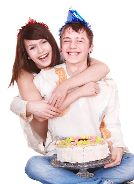 Couple teenager girl and boy. — Stock Photo, Image