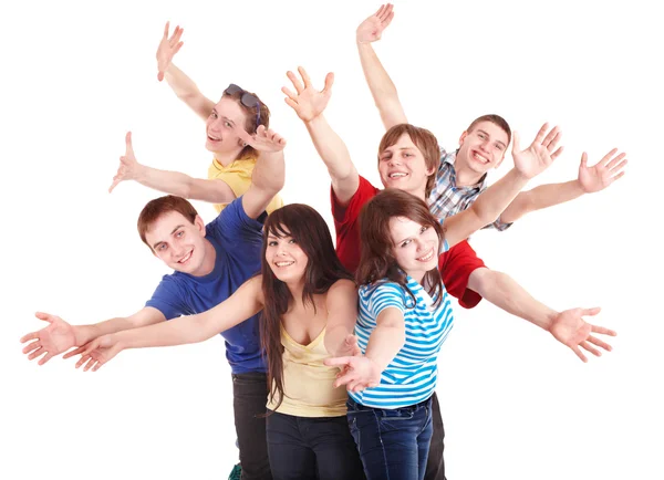 Grupo de jovens felizes — Fotografia de Stock
