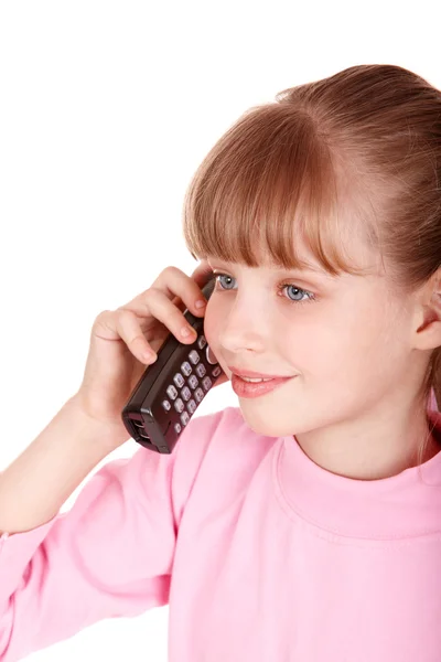 Niño hablando por teléfono . — Foto de Stock