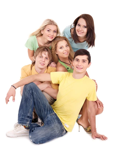 Group of young on white. — Stock Photo, Image