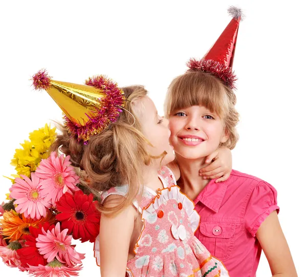 Crianças em chapéu de festa . — Fotografia de Stock