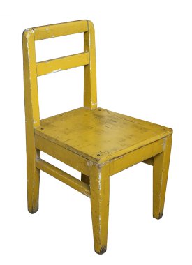 Childrens old painted chair clipart