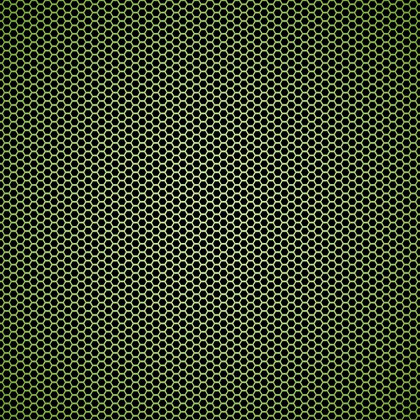 Green hexagon metal background — Stock Vector
