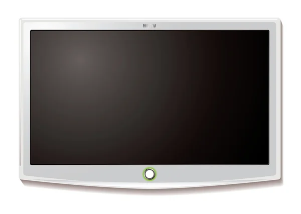 LCD TV pared cuelga blanco — Vector de stock