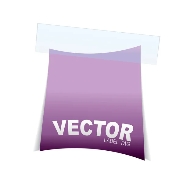 Etiqueta etiqueta ícone curva rosa — Vetor de Stock