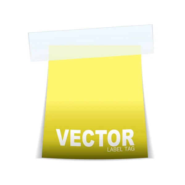 Žlutá ikona štítku — Stockový vektor